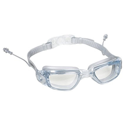 Swim Goggles with Ear Plugs Attached for Men and Women