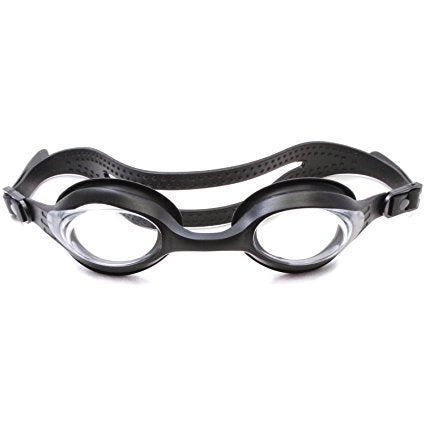 Splaqua Clear Prescription Swimming Goggles (Black, -1.5-10)