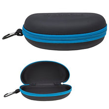 Waterproof Sunglasses and Eyeglasses Case - Durable, Hard EVA Zippered Glasses Holder with Back Pack Clip - by Splaqua